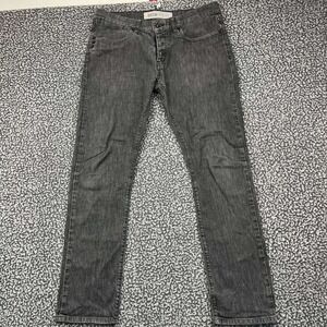 KR3W K-Slim Jeans Men 34x32 Gray Black Washed Denim Skateboard Pants Outdoor